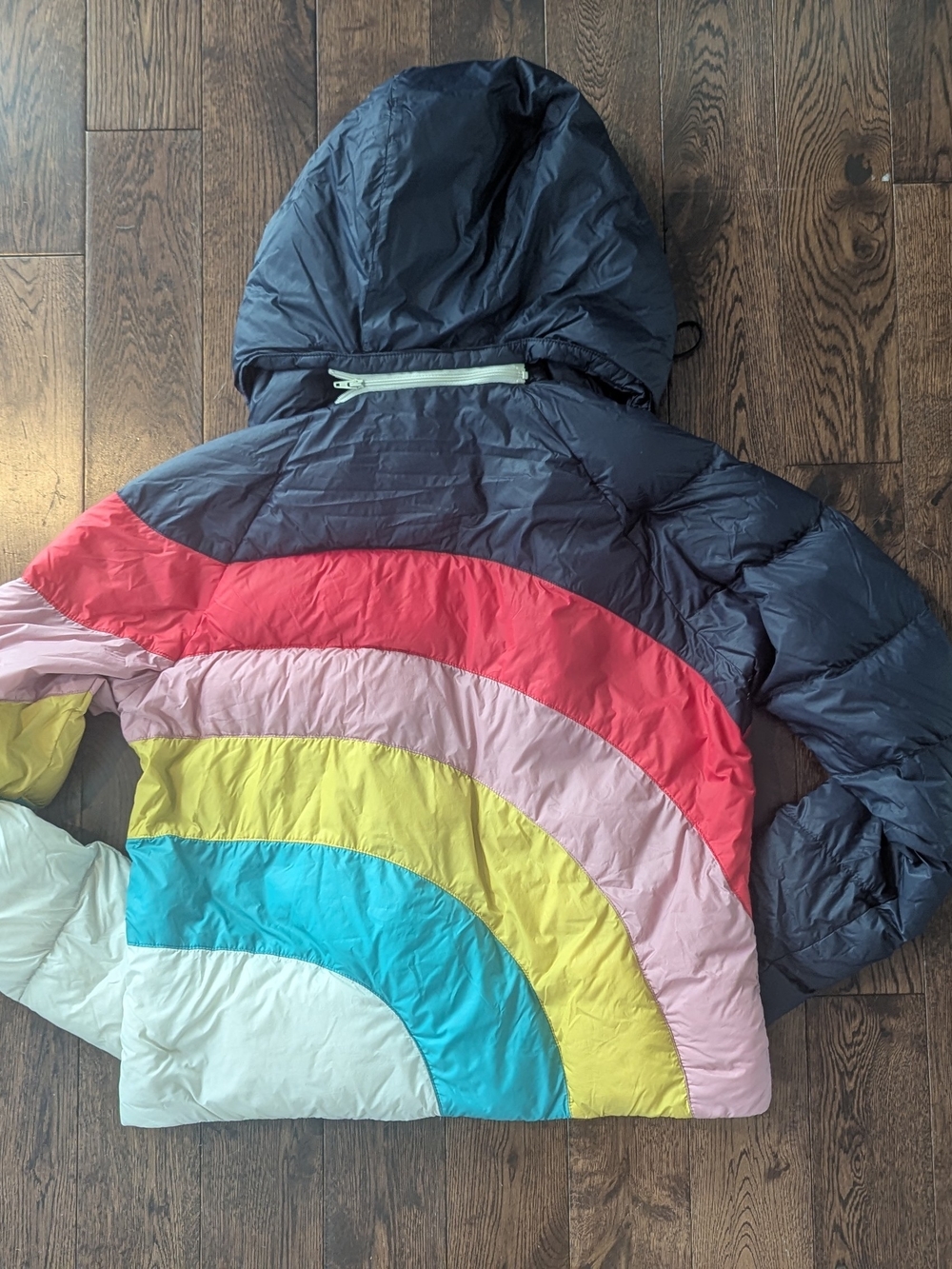 Marine Layer Archive Rainbow Colorblock Puffer Jacket - Picture 4 of 6